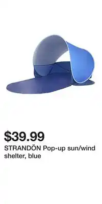 IKEA STRANDÖN Pop-up sun/wind shelter, blue offer