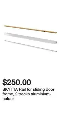 IKEA SKYTTA Rail for sliding door frame, 2 tracks aluminium-colour offer