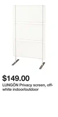 IKEA LUNGÖN Privacy screen, off-white indoor/outdoor offer