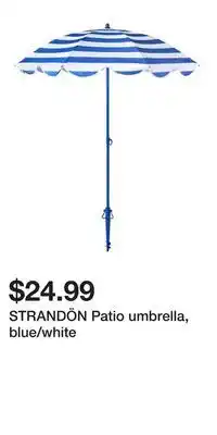 IKEA STRANDÖN Patio umbrella, blue/white offer