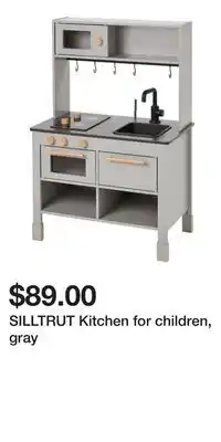 IKEA SILLTRUT Kitchen for children, gray offer