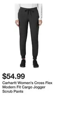 Mark's Carhartt Women's Cross Flex Modern Fit Cargo Jogger Scrub Pants offer