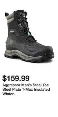 Mark's Aggressor Men's Steel Toe Steel Plate T-Max Insulated Winter Transitional Work Boots offer