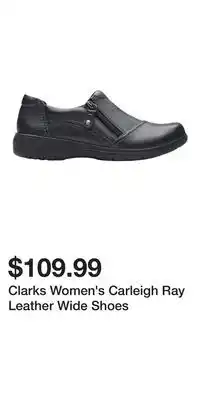 Mark's Clarks Women's Carleigh Ray Leather Wide Shoes offer