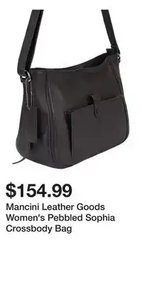 Mark's Mancini Leather Goods Women's Pebbled Sophia Crossbody Bag offer