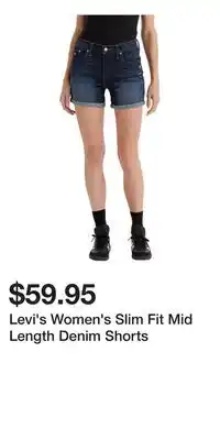 Mark's Levi's Women's Slim Fit Mid Length Denim Shorts offer