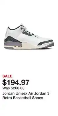 Sport Chek Jordan Unisex Air Jordan 3 Retro Basketball Shoes offer