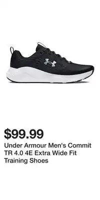 Sport Chek Under Armour Men's Commit TR 4.0 4E Extra Wide Fit Training Shoes offer