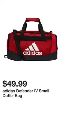 Sport Chek adidas Defender IV Small Duffel Bag offer