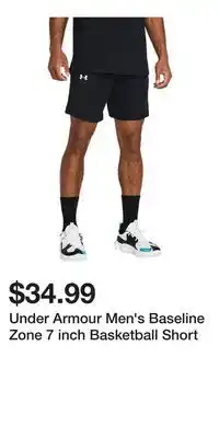 Sport Chek Under Armour Men's Baseline Zone 7 inch Basketball Short offer