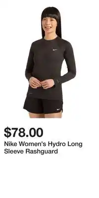 Sport Chek Nike Women's Hydro Long Sleeve Rashguard offer