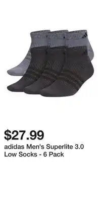 Sport Chek adidas Men's Superlite 3.0 Low Socks - 6 Pack offer