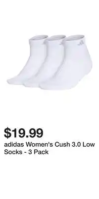 Sport Chek adidas Women's Cush 3.0 Low Socks - 3 Pack offer