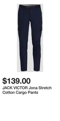 Holt Renfrew JACK VICTOR Jona Stretch Cotton Cargo Pants offer