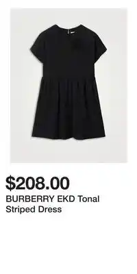 Holt Renfrew BURBERRY EKD Tonal Striped Dress offer