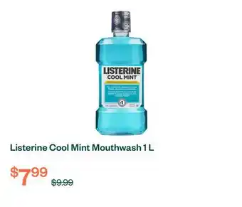 Voilà Listerine Cool Mint Mouthwash 1 L offer