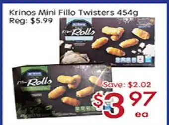 Sunny Food Mart Krinos Mini Fillo Twisters offer