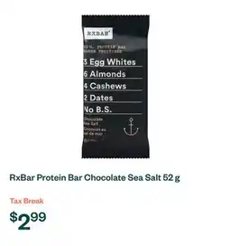 Voilà RxBar Protein Bar Chocolate Sea Salt 52 g offer