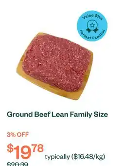 Voilà Ground Beef Lean Family Size offer