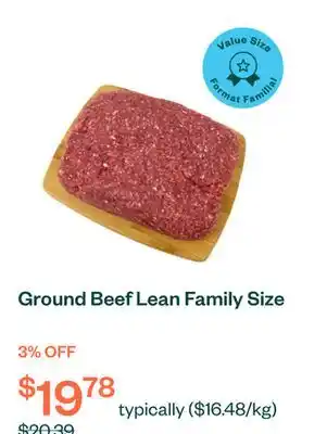 Voilà Ground Beef Lean Family Size offer