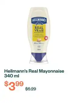 Voilà Hellmann's Real Mayonnaise 340 ml offer