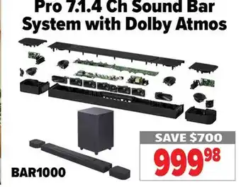 2001 Audio Video BAR1000 Sound Bar System with Dolby atmos offer