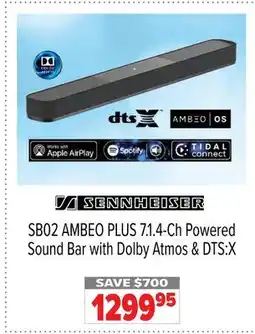 2001 Audio Video SB02 AMBEO PLUS 7.1. 4-Ch Powered Sound Bar with Dolby Atmos &: offer