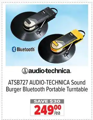 2001 Audio Video ATSB727 Sound Burger Bluetooth Portable Turntable offer