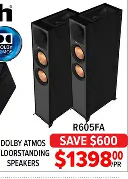 2001 Audio Video R605FA DOLBY ATMOS FLOORSTANDING SPEAKERS offer