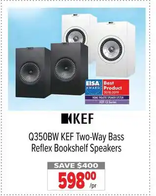 2001 Audio Video Q350BW Two-Way Bass Reflex Bookshelf Speakers offer