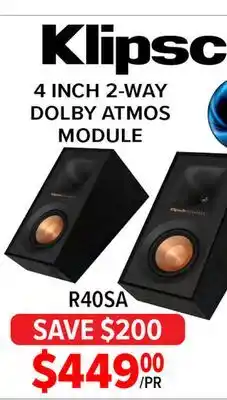 2001 Audio Video R40SA 4 INCH 2-WAY DOLBY ATMOS MODULE offer