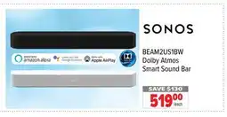 2001 Audio Video BEAM2US1BW Dolby Atmos Smart Sound Bar offer