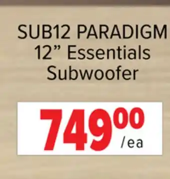 2001 Audio Video SUB12 12 Essentials Subwoofer offer