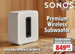 2001 Audio Video SUBG4BW Premium Wireless Subwoofer offer