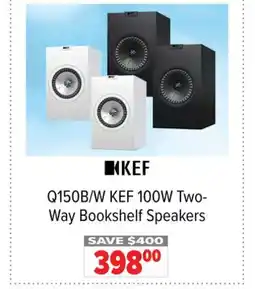 2001 Audio Video Q150B/W KEF 100W Two-Way Bookshelf Speakers offer