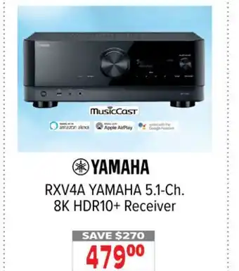 2001 Audio Video RXV4A YAMAHA 5.1-Ch. 8K HDR10 + Receiver offer