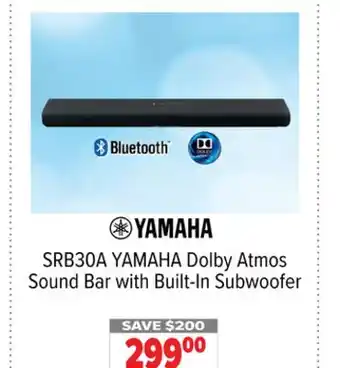 2001 Audio Video SRB30A Dolby Atmos Sound Bar with Built-In Subwoofer offer