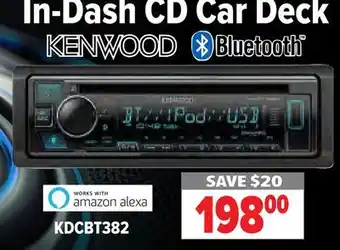 2001 Audio Video KDCBT382 In-Dash CD Car Deck offer