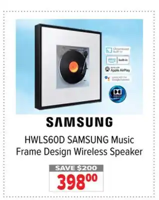 2001 Audio Video HWLS60D Music Frame Design Wireless Speaker offer