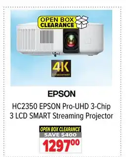 2001 Audio Video HC2350 Pro-UHD 3-Chip 3 LCD SMART Streaming Projector offer