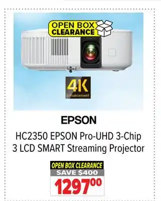 2001 Audio Video HC2350 Pro-UHD 3-Chip 3 LCD SMART Streaming Projector offer