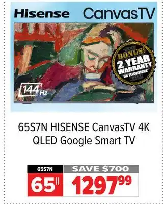 2001 Audio Video 65S7N 65 Canvas TV 4K QLED Google Smart TV offer