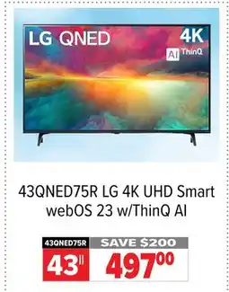 2001 Audio Video 43QNED75R 43 4K UHD Smart webOS 23 w/ThinQ AI offer