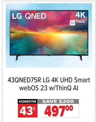 2001 Audio Video 43QNED75R 43 4K UHD Smart webOS 23 w/ThinQ AI offer