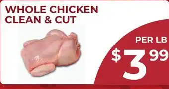 Food World Supermarket WHOLE CHICKEN CLEAN & CUT offer