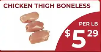 Food World Supermarket BONELESS CHICKEN THIGH offer