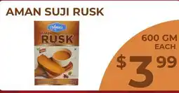 Food World Supermarket AMAN SUJI RUSK offer