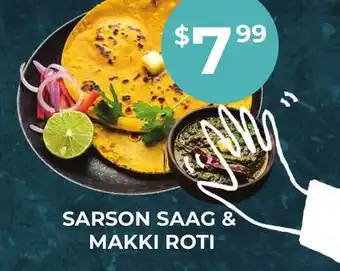 Food World Supermarket SARSON SAAG & MAKKI ROTI offer