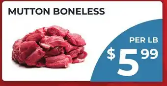 Food World Supermarket MUTTON BONELESS offer