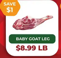 Food World Supermarket BABY GOAT LEG offer